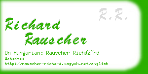 richard rauscher business card